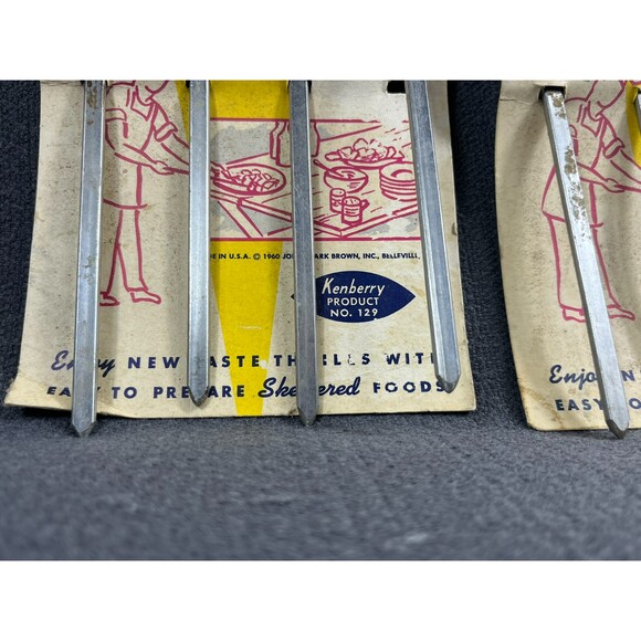 Vintage Kenberry Stainless Steel Skewers Shish Kebob - Picture 3 of 5